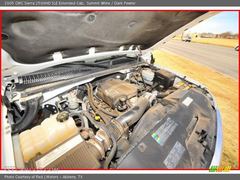 Summit White / Dark Pewter 2005 GMC Sierra 2500HD SLE Extended Cab