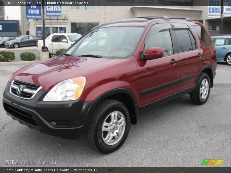Chianti Red Pearl / Saddle 2003 Honda CR-V EX