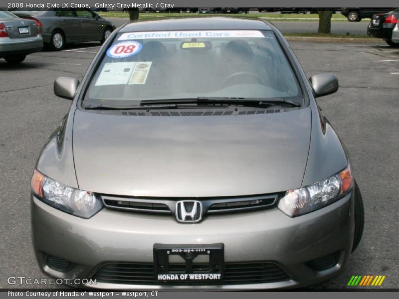 Galaxy Gray Metallic / Gray 2008 Honda Civic LX Coupe