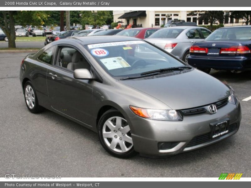 Galaxy Gray Metallic / Gray 2008 Honda Civic LX Coupe