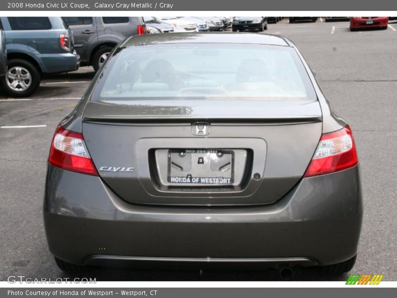 Galaxy Gray Metallic / Gray 2008 Honda Civic LX Coupe
