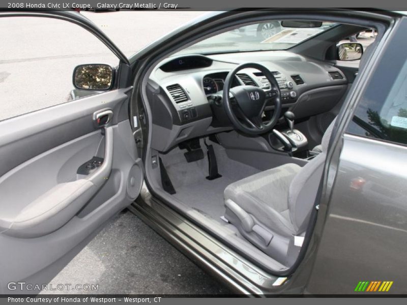 Galaxy Gray Metallic / Gray 2008 Honda Civic LX Coupe