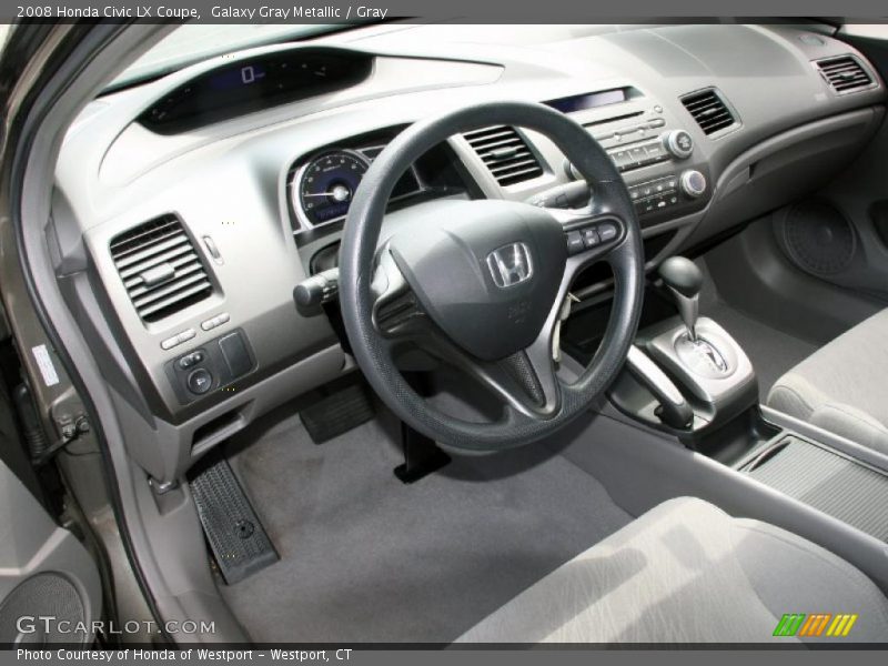 Galaxy Gray Metallic / Gray 2008 Honda Civic LX Coupe