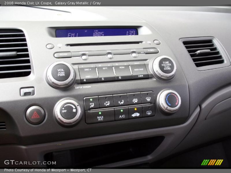 Galaxy Gray Metallic / Gray 2008 Honda Civic LX Coupe