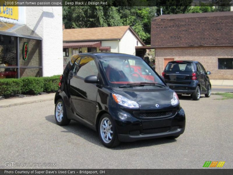 Deep Black / Design Red 2008 Smart fortwo passion coupe