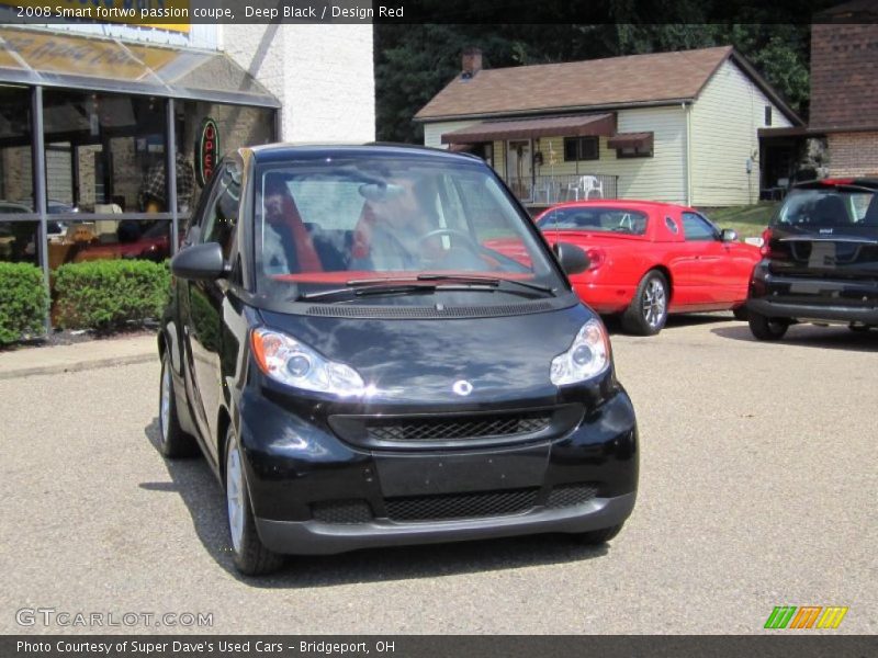 Deep Black / Design Red 2008 Smart fortwo passion coupe