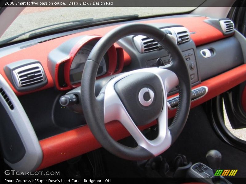 Deep Black / Design Red 2008 Smart fortwo passion coupe