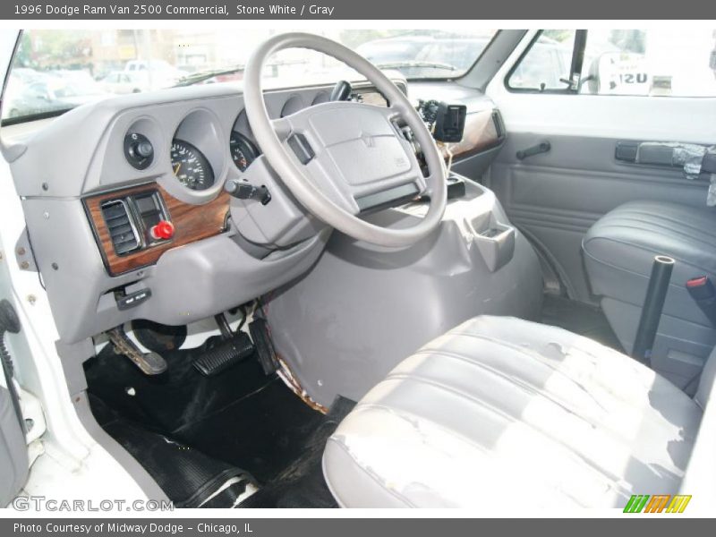 Stone White / Gray 1996 Dodge Ram Van 2500 Commercial