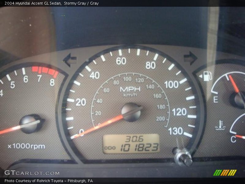 Stormy Gray / Gray 2004 Hyundai Accent GL Sedan