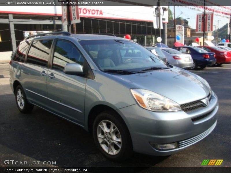 Blue Mirage Metallic / Stone 2005 Toyota Sienna XLE AWD