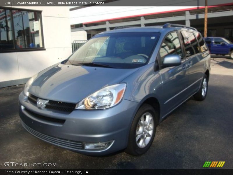 Blue Mirage Metallic / Stone 2005 Toyota Sienna XLE AWD