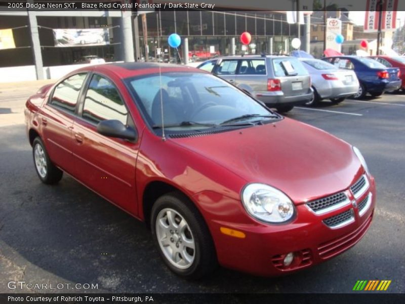Blaze Red Crystal Pearlcoat / Dark Slate Gray 2005 Dodge Neon SXT