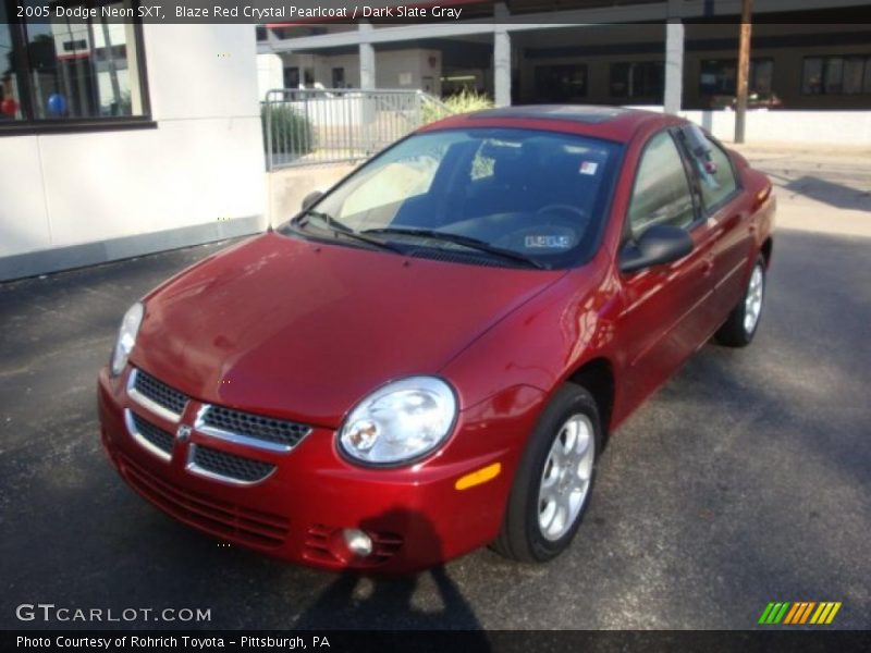 Blaze Red Crystal Pearlcoat / Dark Slate Gray 2005 Dodge Neon SXT