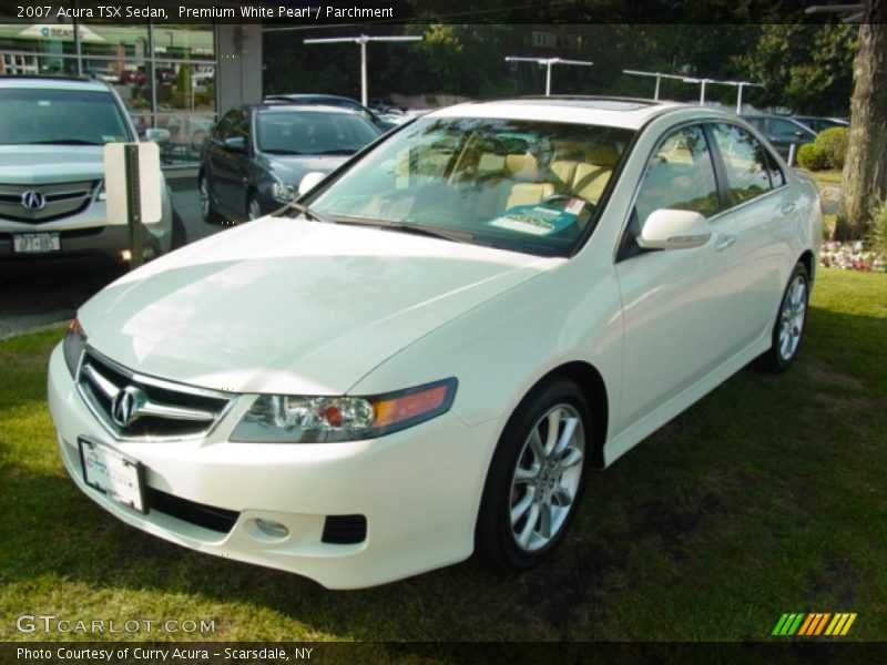 Premium White Pearl / Parchment 2007 Acura TSX Sedan