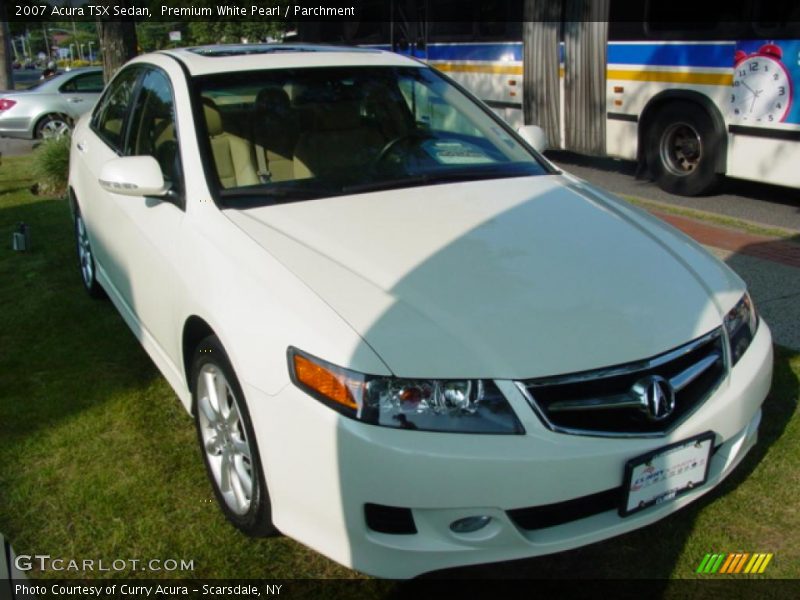 Premium White Pearl / Parchment 2007 Acura TSX Sedan