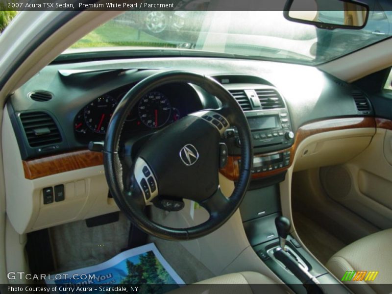 Premium White Pearl / Parchment 2007 Acura TSX Sedan