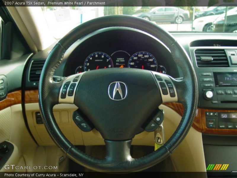 Premium White Pearl / Parchment 2007 Acura TSX Sedan