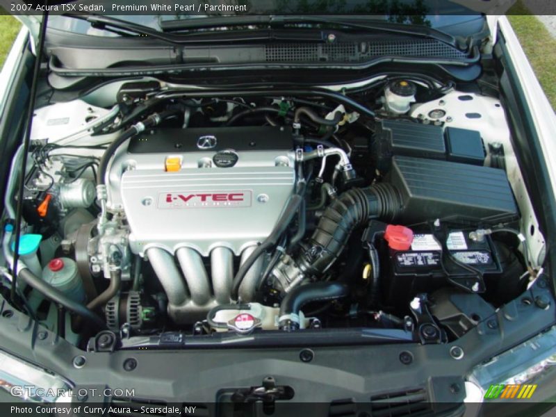 Premium White Pearl / Parchment 2007 Acura TSX Sedan