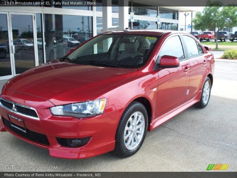 Rally Red Metallic / Black 2010 Mitsubishi Lancer ES