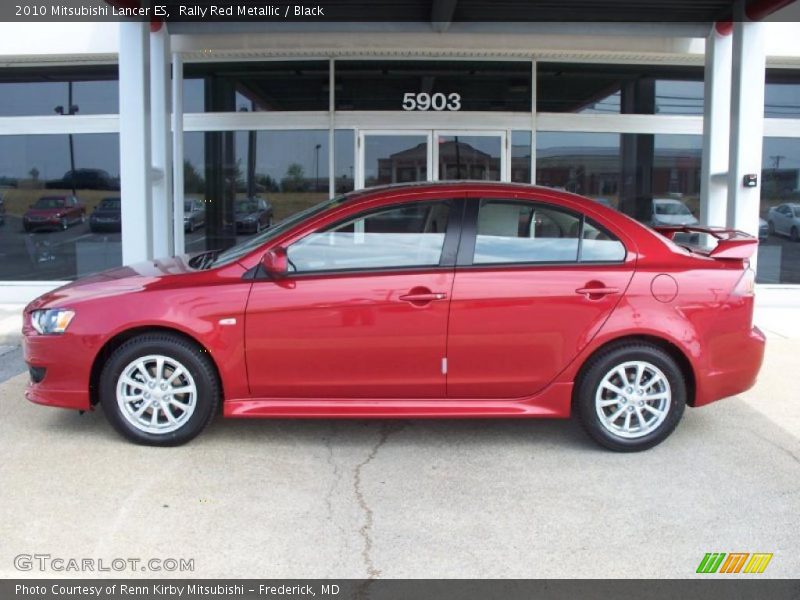 Rally Red Metallic / Black 2010 Mitsubishi Lancer ES