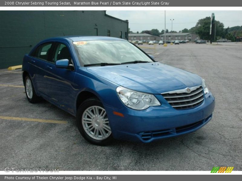 Marathon Blue Pearl / Dark Slate Gray/Light Slate Gray 2008 Chrysler Sebring Touring Sedan