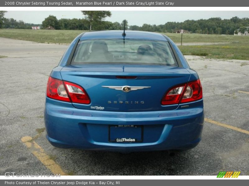 Marathon Blue Pearl / Dark Slate Gray/Light Slate Gray 2008 Chrysler Sebring Touring Sedan