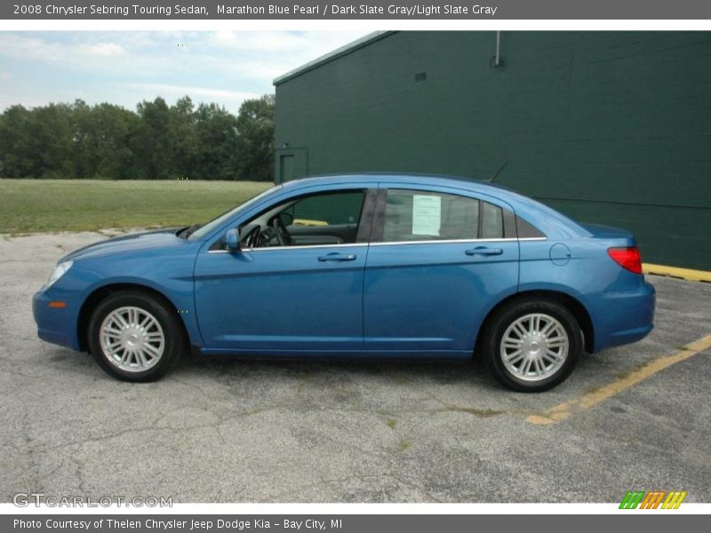 Marathon Blue Pearl / Dark Slate Gray/Light Slate Gray 2008 Chrysler Sebring Touring Sedan