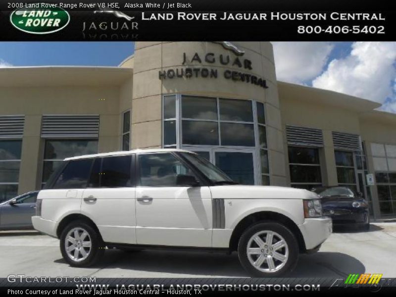 Alaska White / Jet Black 2008 Land Rover Range Rover V8 HSE
