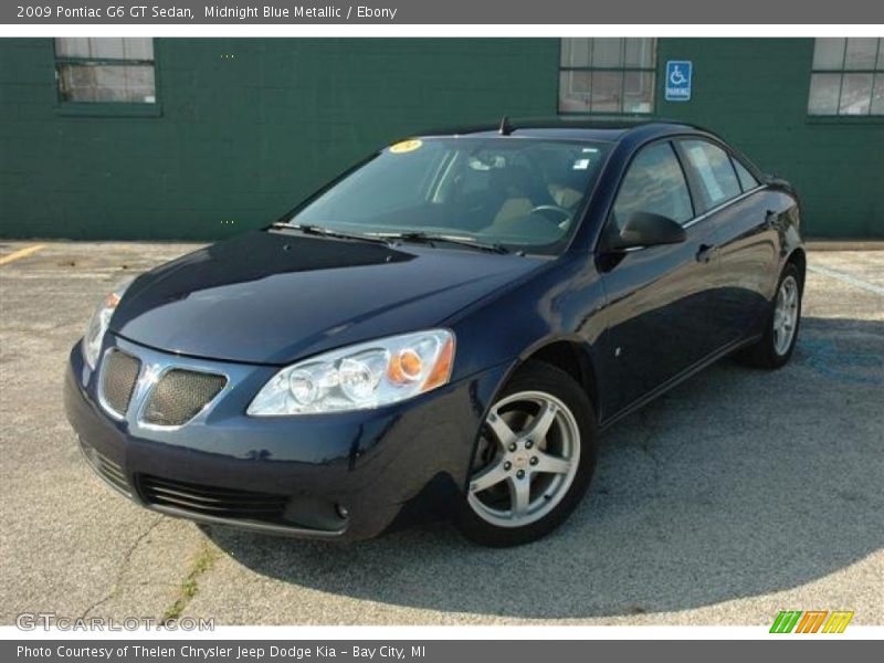 Midnight Blue Metallic / Ebony 2009 Pontiac G6 GT Sedan