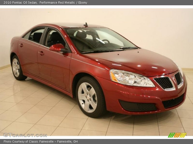 Performance Red Metallic / Ebony 2010 Pontiac G6 Sedan