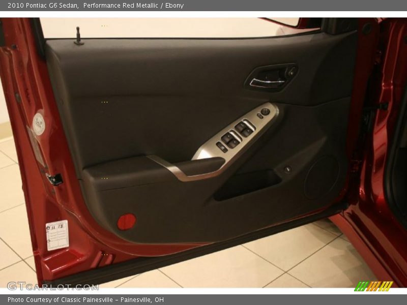 Performance Red Metallic / Ebony 2010 Pontiac G6 Sedan