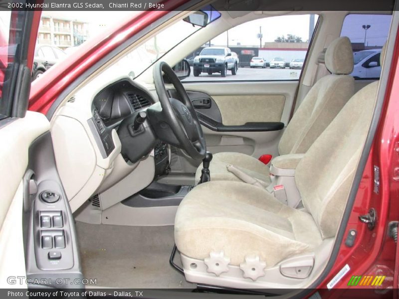Chianti Red / Beige 2002 Hyundai Elantra GLS Sedan