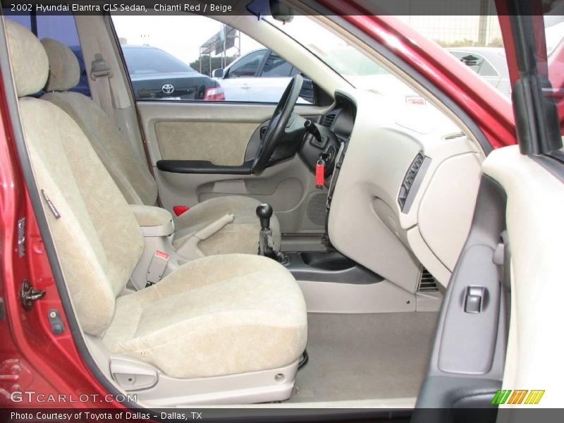 Chianti Red / Beige 2002 Hyundai Elantra GLS Sedan