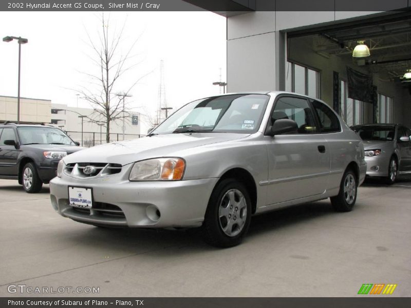 Silver Mist / Gray 2002 Hyundai Accent GS Coupe