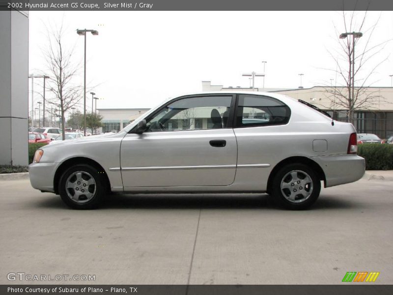 Silver Mist / Gray 2002 Hyundai Accent GS Coupe