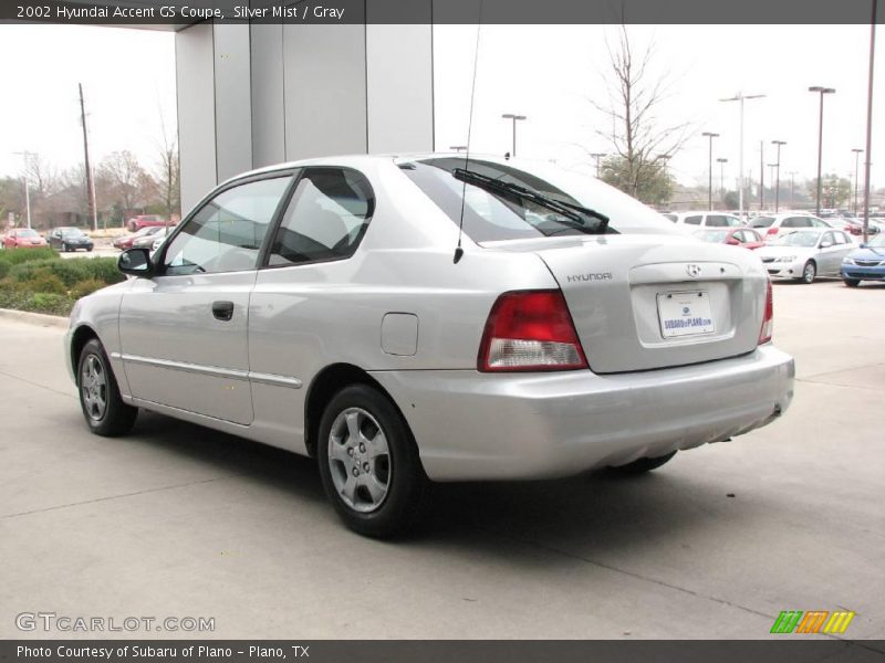 Silver Mist / Gray 2002 Hyundai Accent GS Coupe