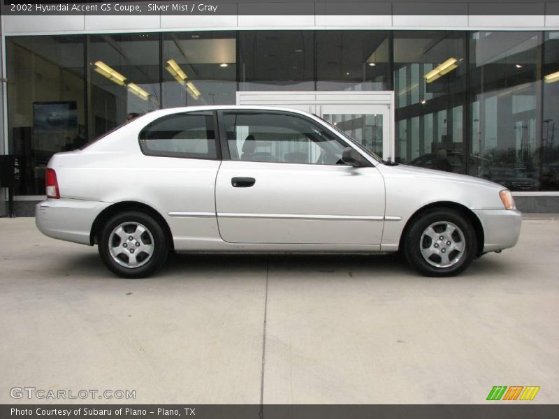 Silver Mist / Gray 2002 Hyundai Accent GS Coupe