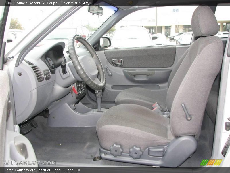 Silver Mist / Gray 2002 Hyundai Accent GS Coupe