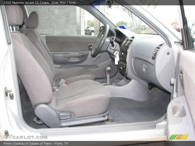 Silver Mist / Gray 2002 Hyundai Accent GS Coupe