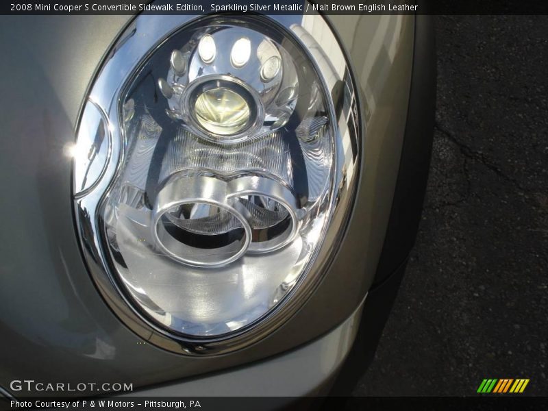Sparkling Silver Metallic / Malt Brown English Leather 2008 Mini Cooper S Convertible Sidewalk Edition