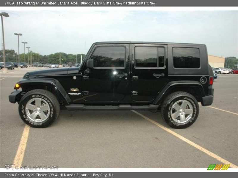 Black / Dark Slate Gray/Medium Slate Gray 2009 Jeep Wrangler Unlimited Sahara 4x4