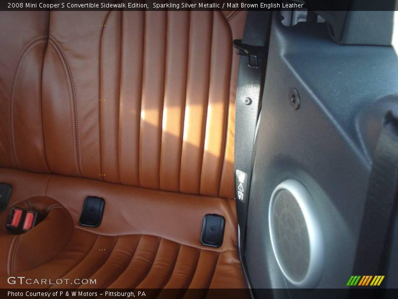Sparkling Silver Metallic / Malt Brown English Leather 2008 Mini Cooper S Convertible Sidewalk Edition
