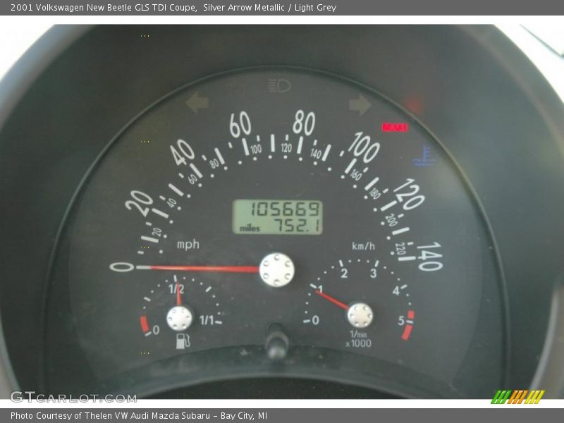 Silver Arrow Metallic / Light Grey 2001 Volkswagen New Beetle GLS TDI Coupe