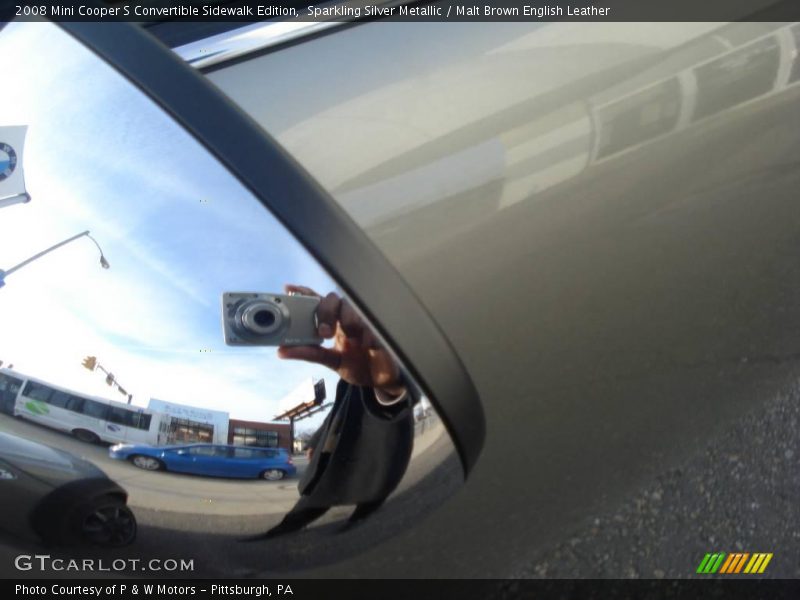 Sparkling Silver Metallic / Malt Brown English Leather 2008 Mini Cooper S Convertible Sidewalk Edition