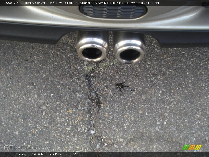 Sparkling Silver Metallic / Malt Brown English Leather 2008 Mini Cooper S Convertible Sidewalk Edition