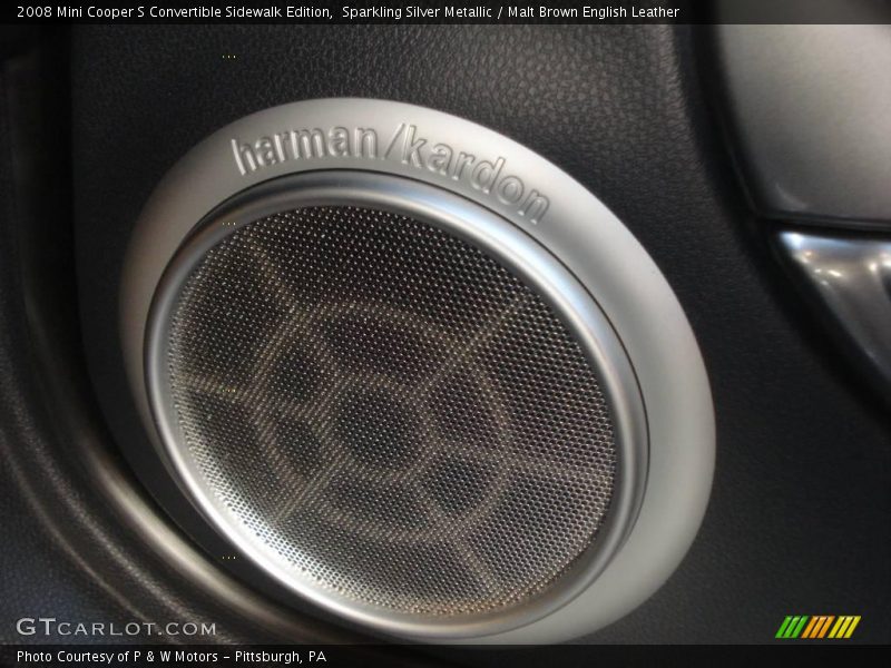 Sparkling Silver Metallic / Malt Brown English Leather 2008 Mini Cooper S Convertible Sidewalk Edition