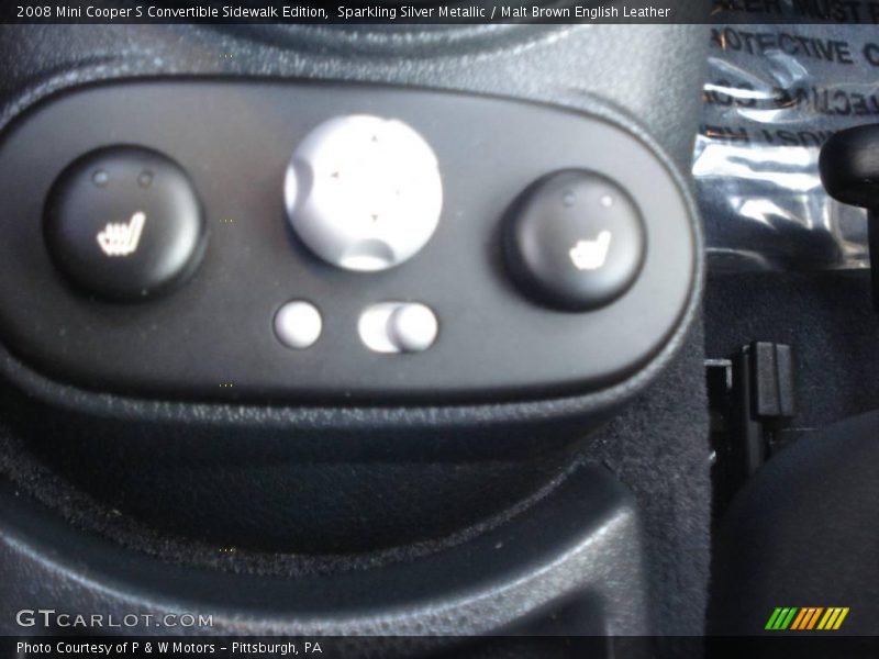 Sparkling Silver Metallic / Malt Brown English Leather 2008 Mini Cooper S Convertible Sidewalk Edition