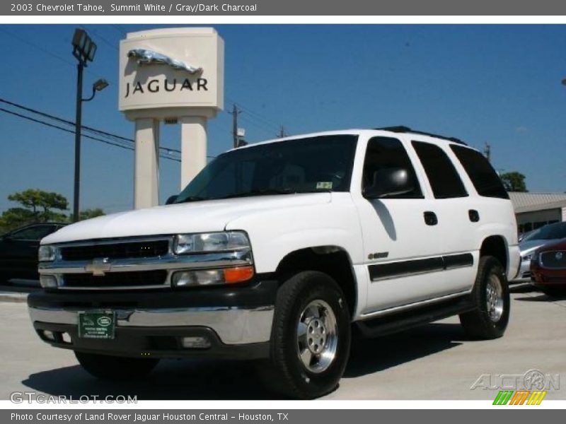 Summit White / Gray/Dark Charcoal 2003 Chevrolet Tahoe