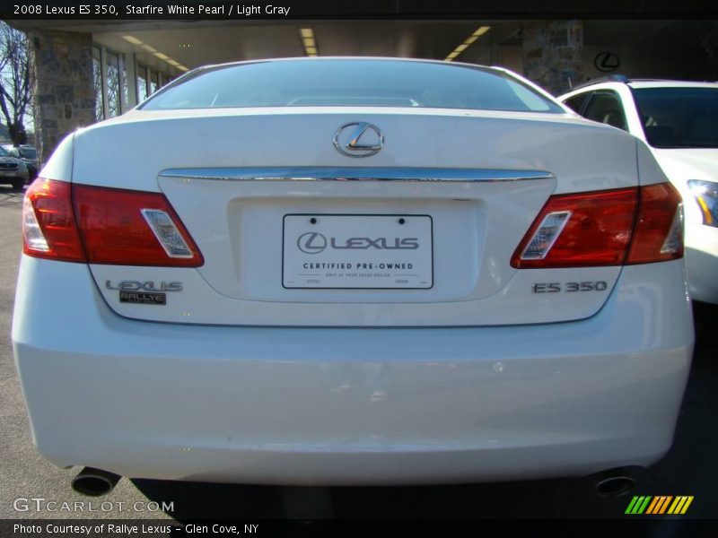 Starfire White Pearl / Light Gray 2008 Lexus ES 350