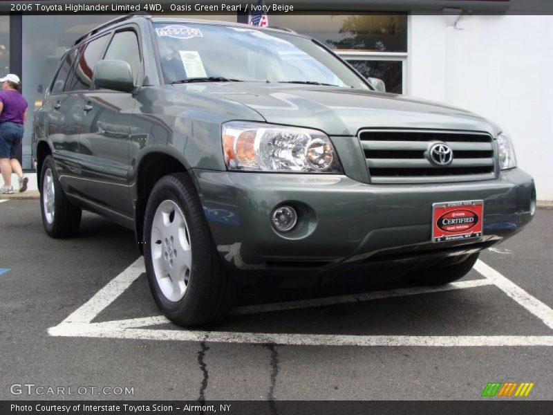 Oasis Green Pearl / Ivory Beige 2006 Toyota Highlander Limited 4WD